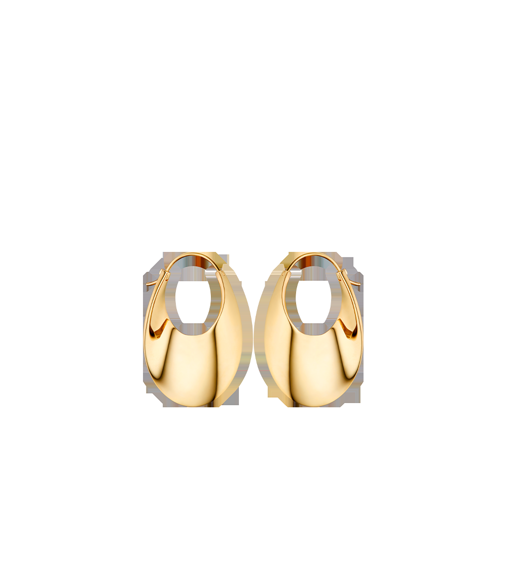 Slim Hoop Earrings - 24 carat gold gilded