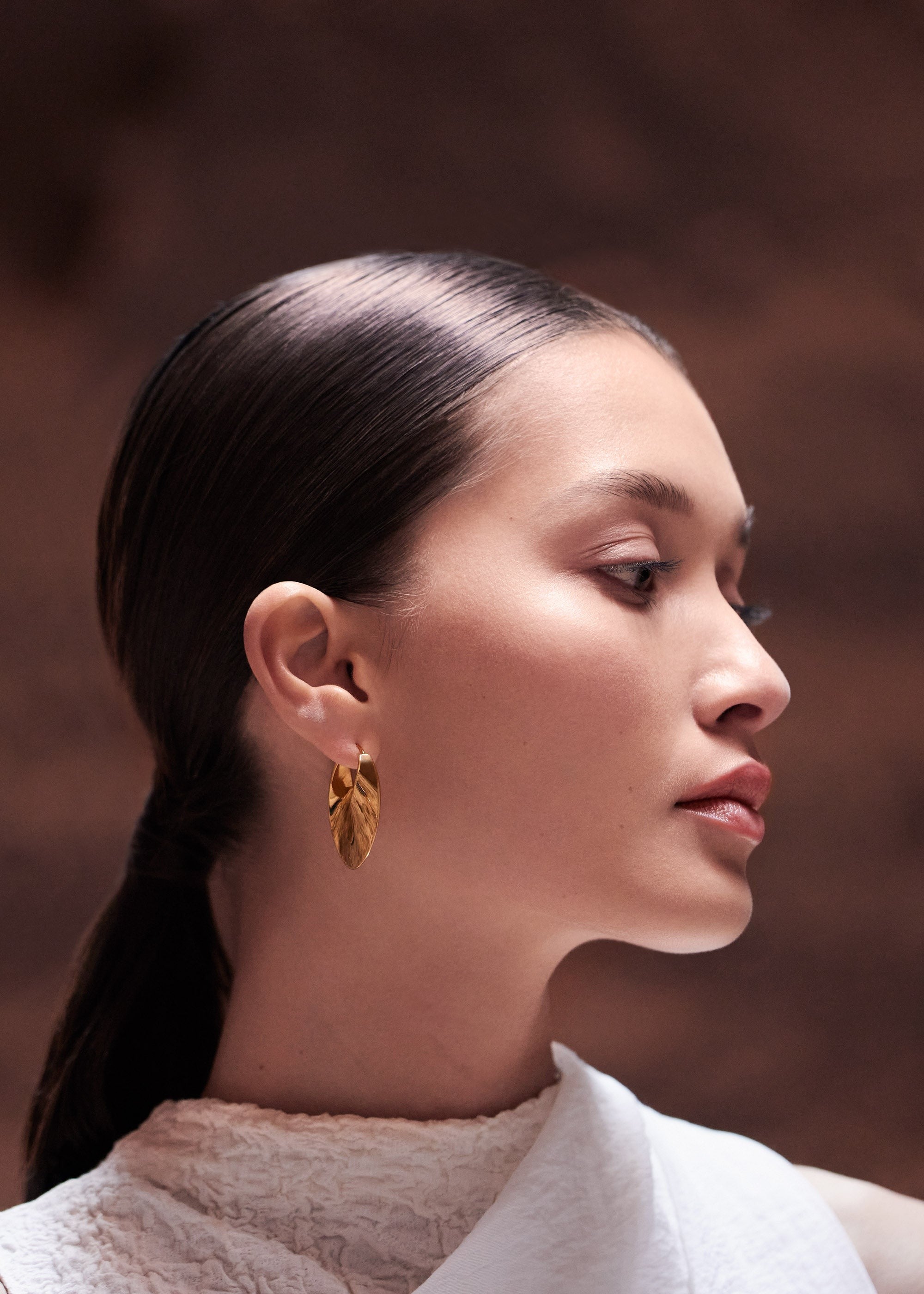 Slim Hoop Earrings - 24 carat gold gilded