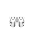Slim Hoop Earrings - Silver in rhodium plated brass