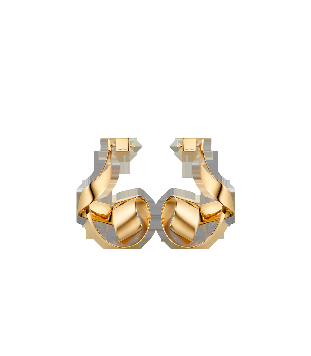 Earrings - 24 carat gold-gilded