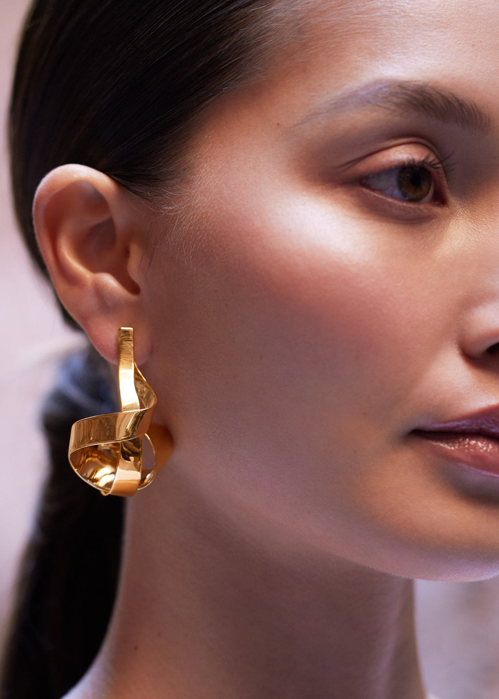 Earrings - 24 carat gold-gilded