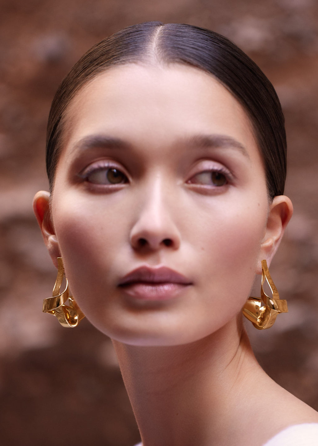 Earrings - 24 carat gold-gilded