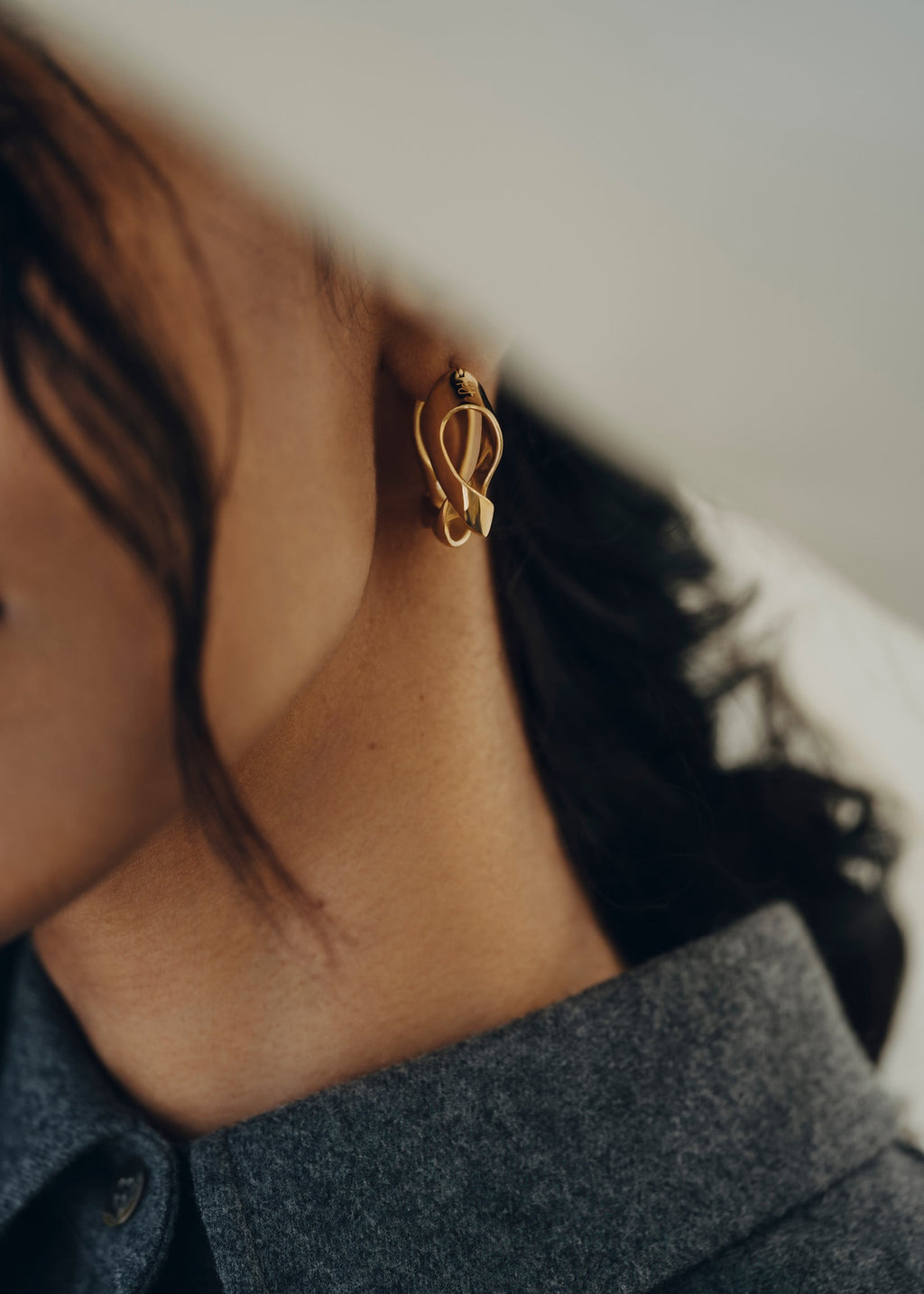 Hoop Earrings - 24 carat gold-gilded
