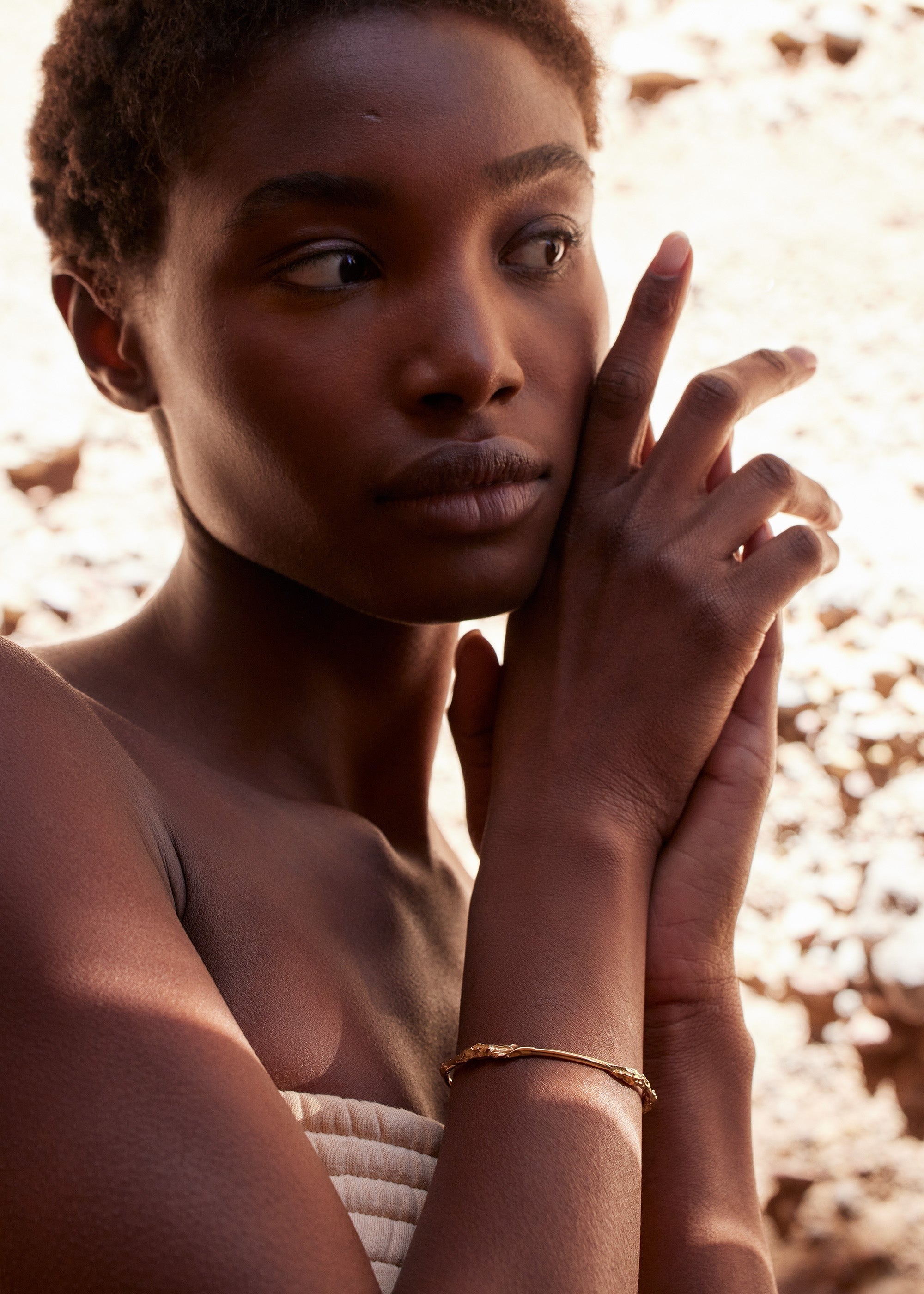 Bangle - 24 carat gold gilded