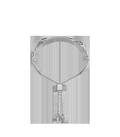 Bangle - Silver in rhodium plated brass
