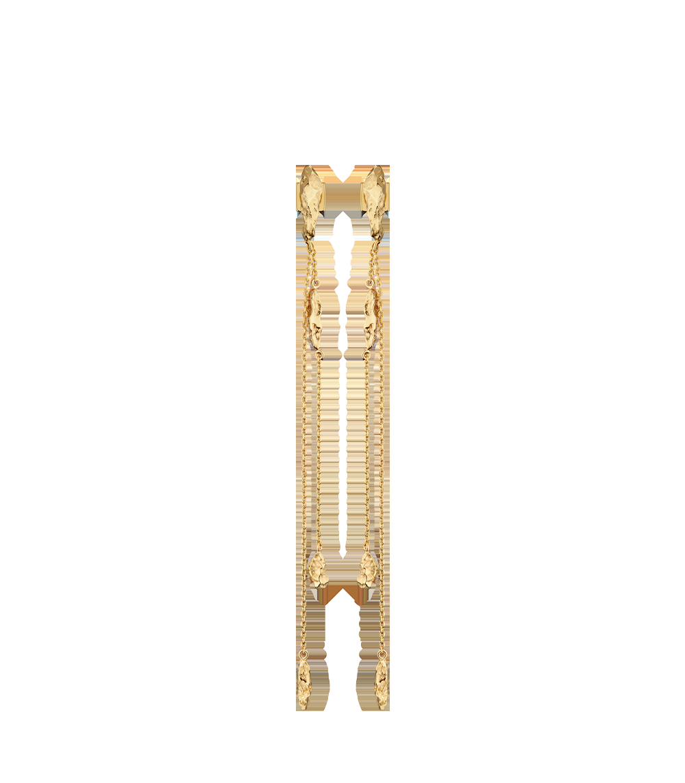Earrings - 24 carat gold-gilded edition