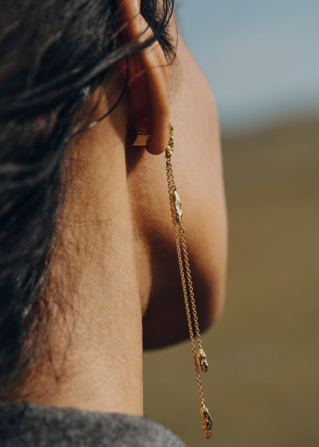 Earrings - 24 carat gold-gilded edition