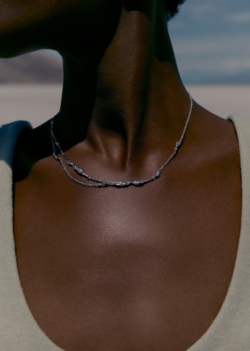 Jewellery - Silver in rhodium plated brass