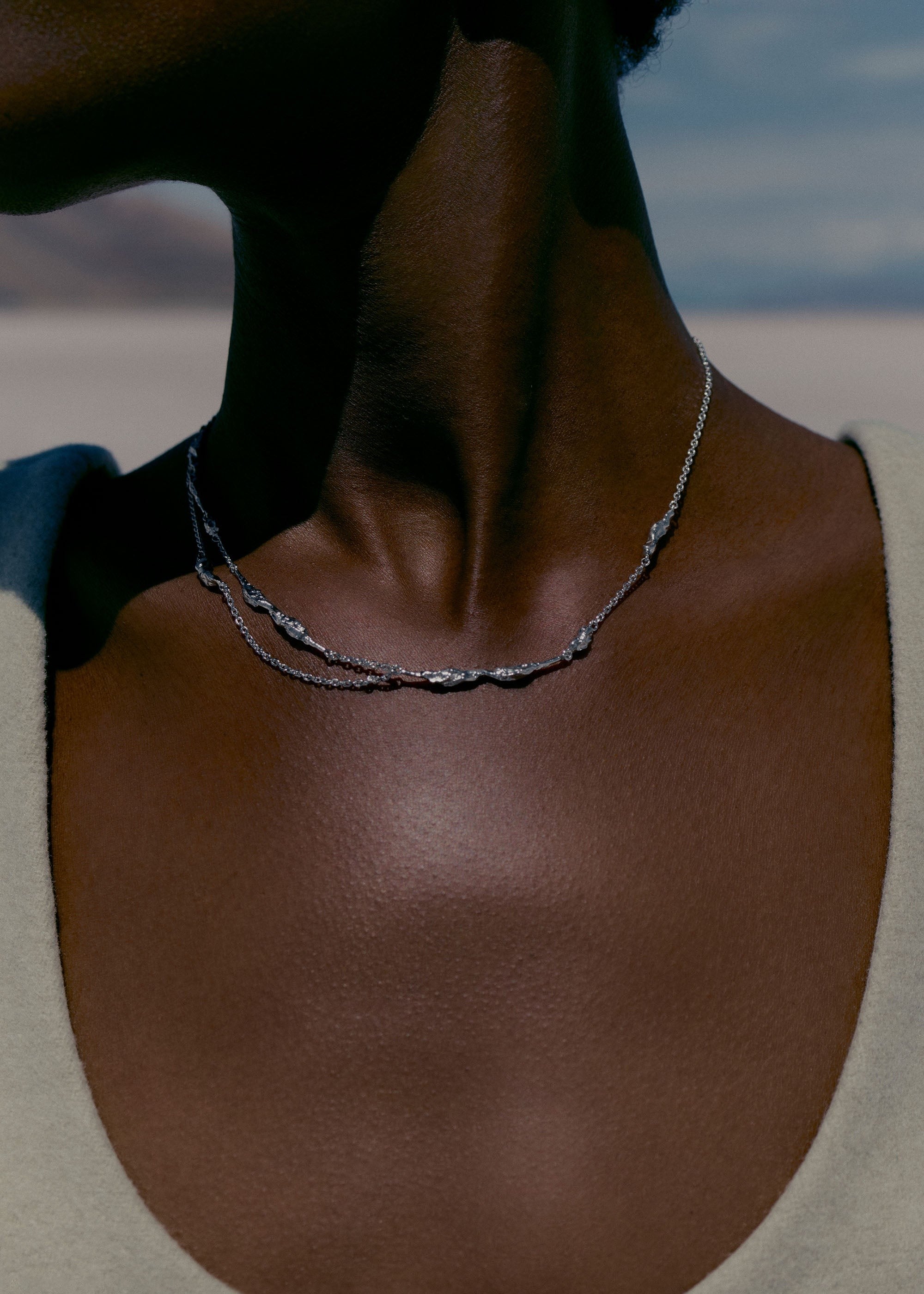 Jewellery - Silver in rhodium plated brass