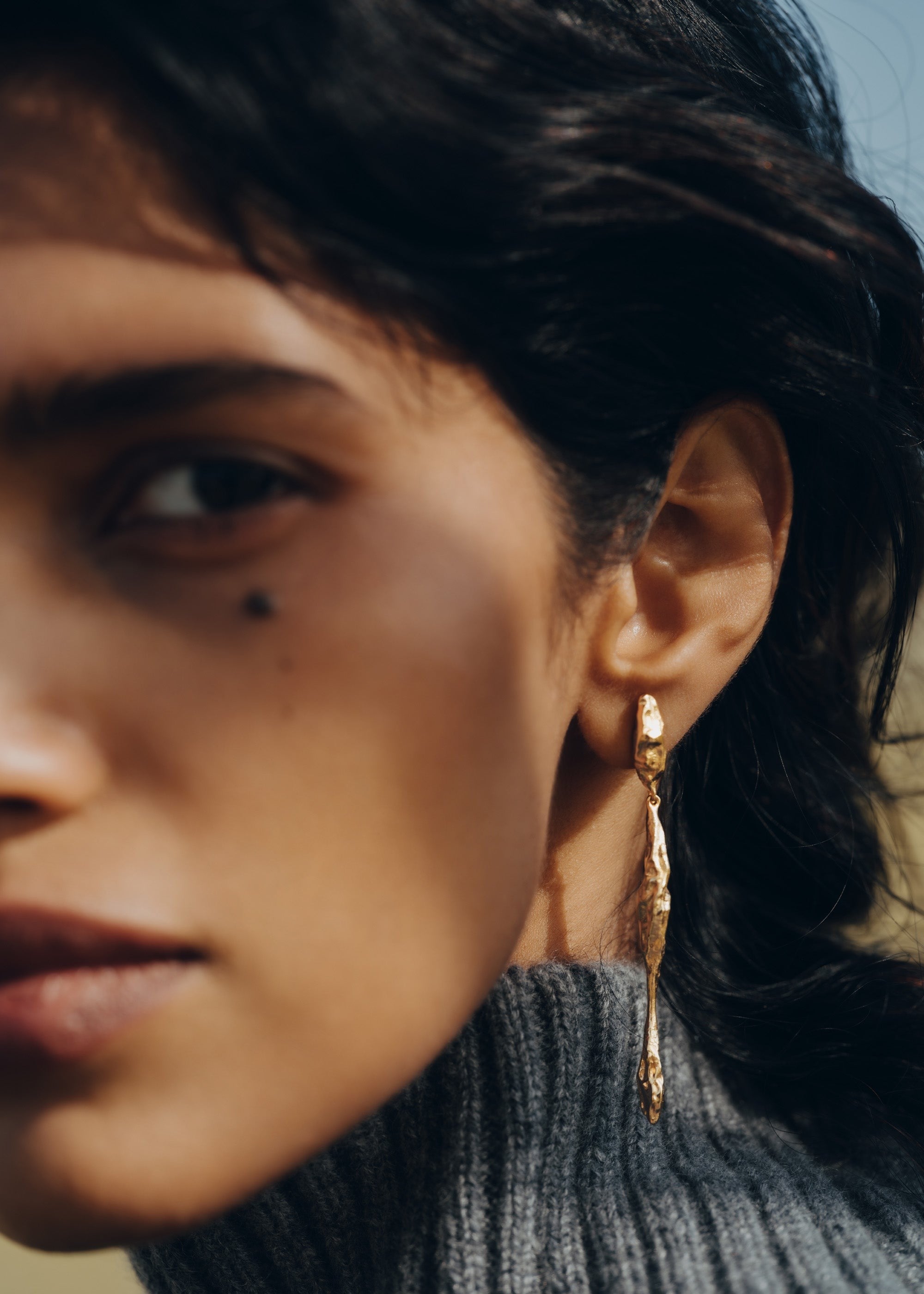 Drop Earrings - 24 carat gold-gilded edition