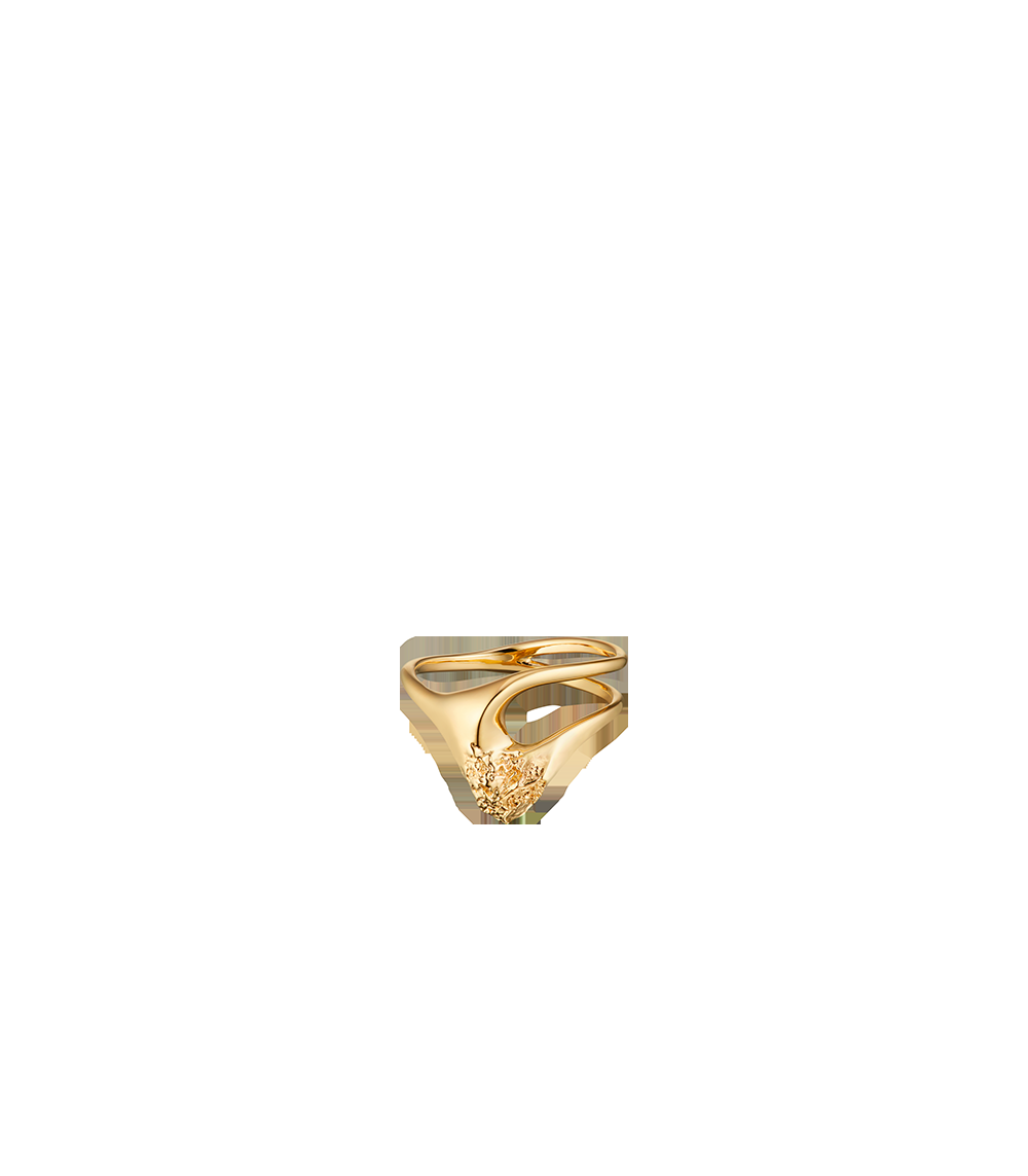 Ring - 24 carat gold gilded