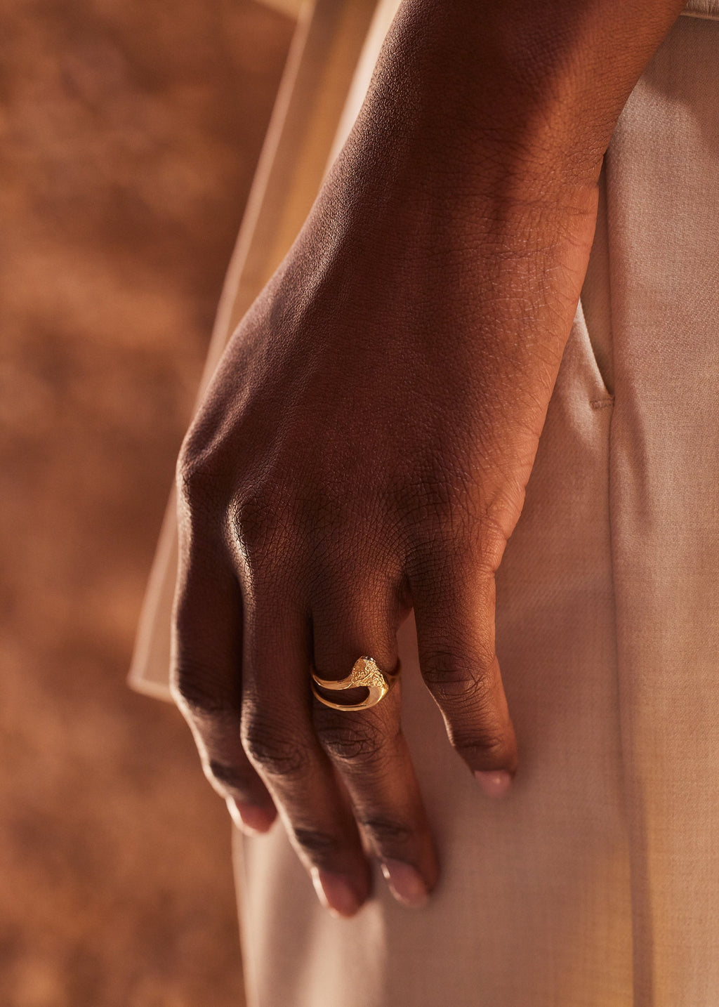 Ring - 24 carat gold gilded