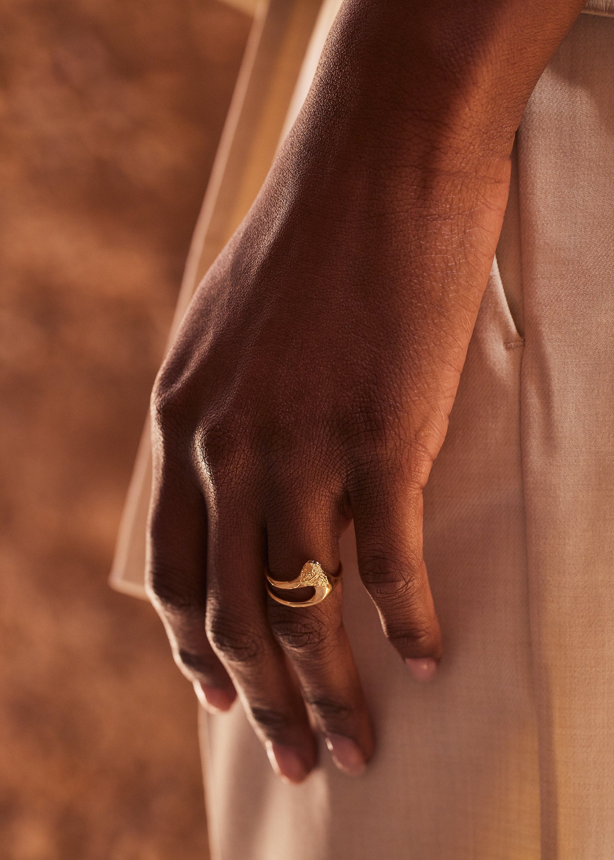 Ring - 24 carat gold gilded