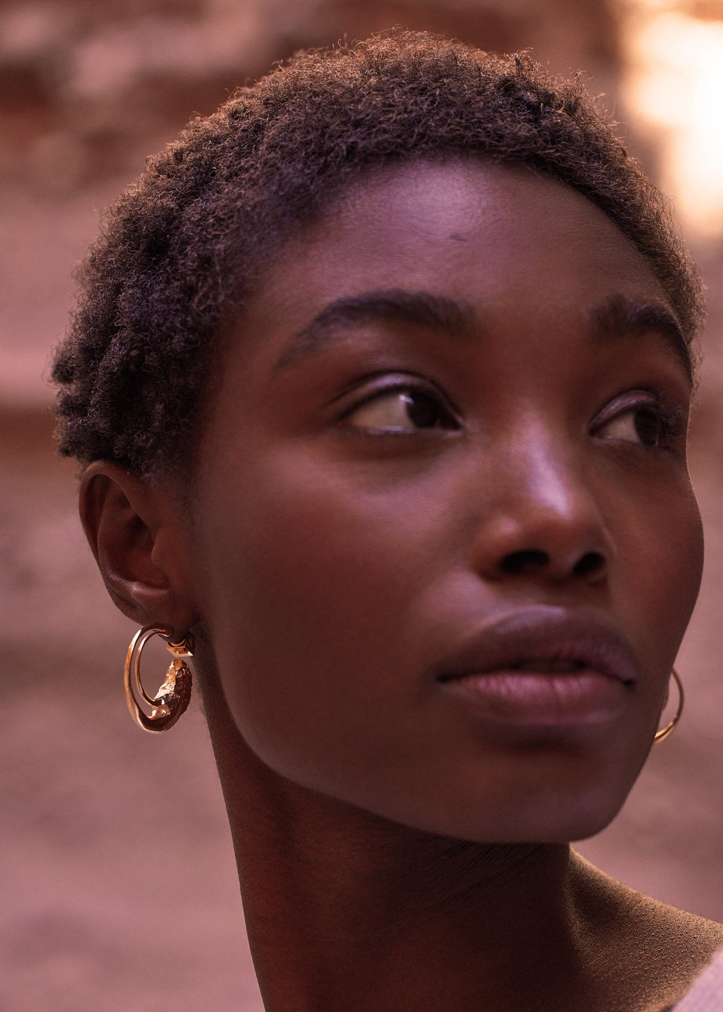 Hoop Earrings - 24 carat gold gilded
