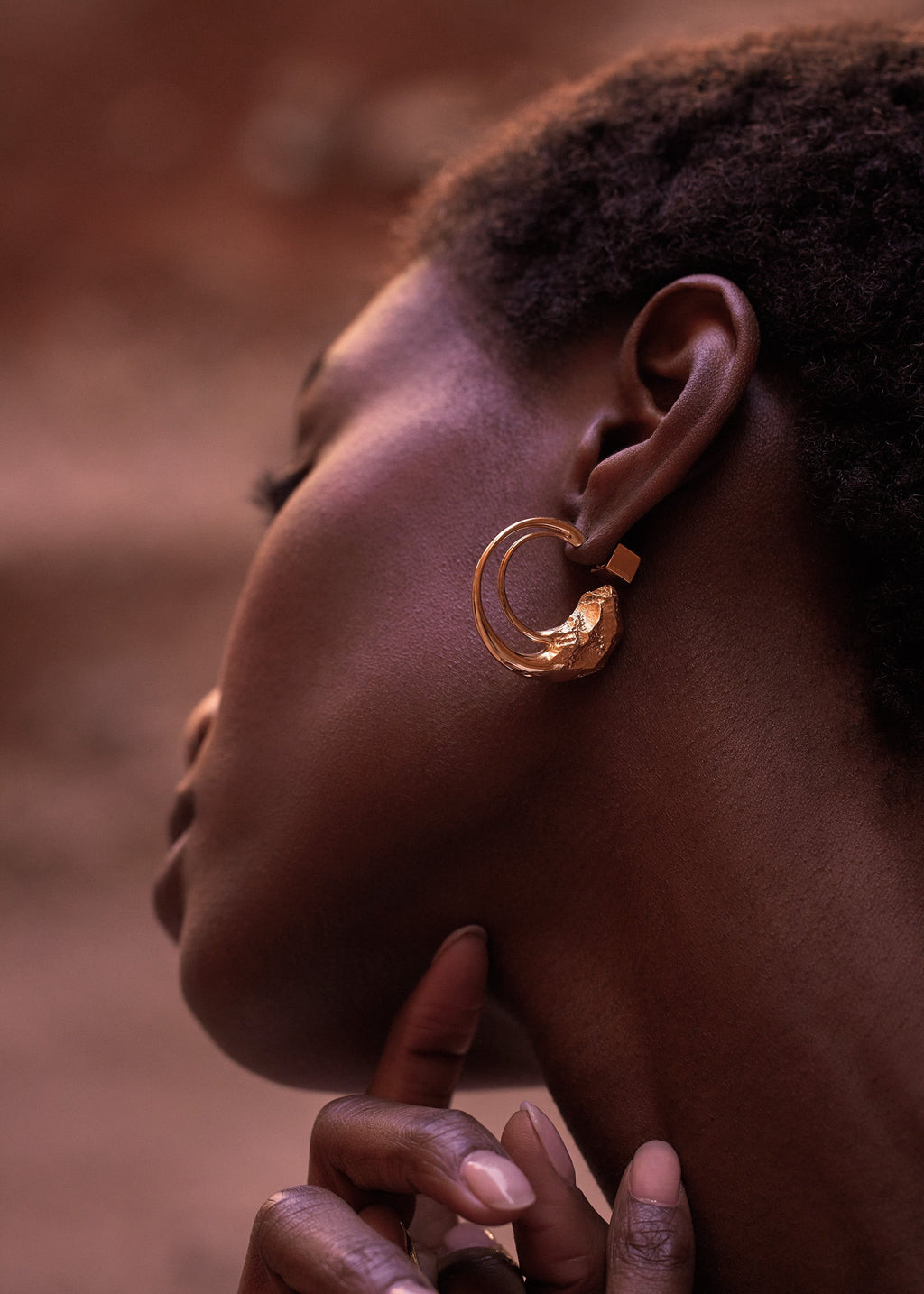 Hoop Earrings - 24 carat gold gilded