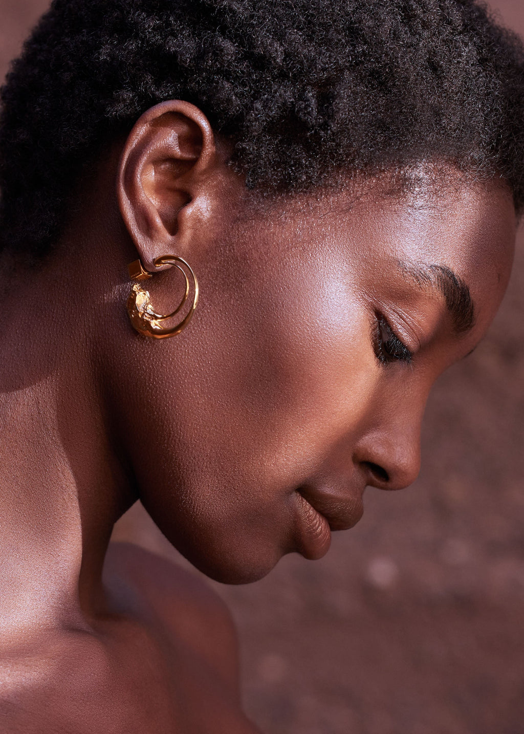 Hoop Earrings - 24 carat gold gilded
