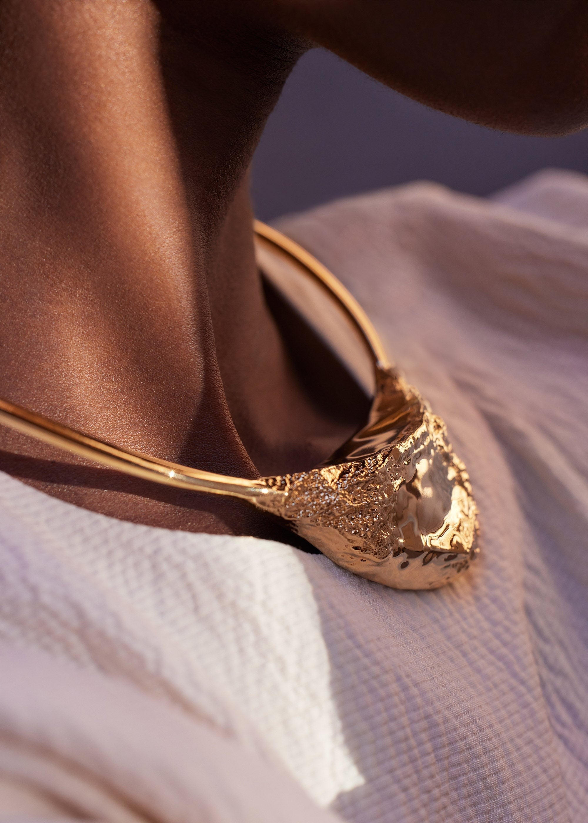 Necklace - 24 carat gold gilded