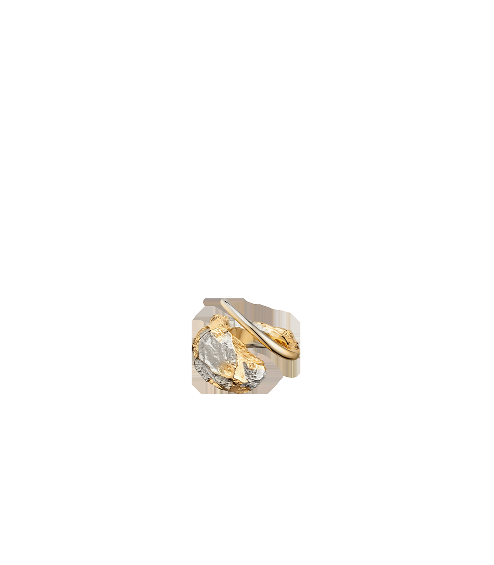 Ring - Duo palladium with 24 carat gold plating