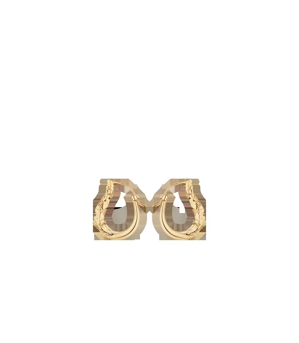 Slim Hoop Earrings - 24 carat gold-gilded edition