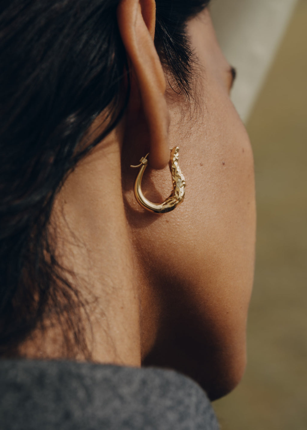 Slim Hoop Earrings - 24 carat gold-gilded edition