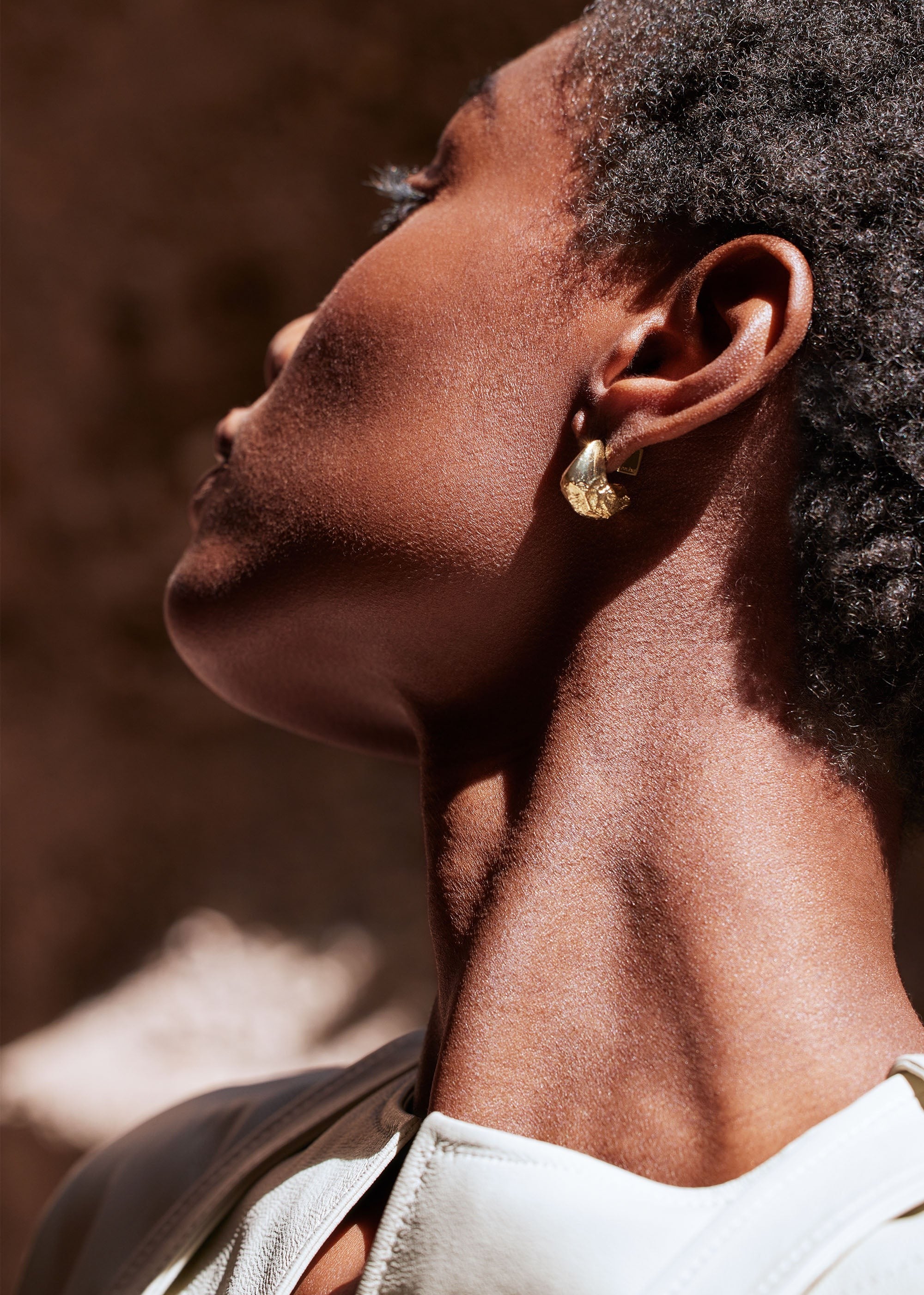 Stud Earrings - 24 carat gold gilded