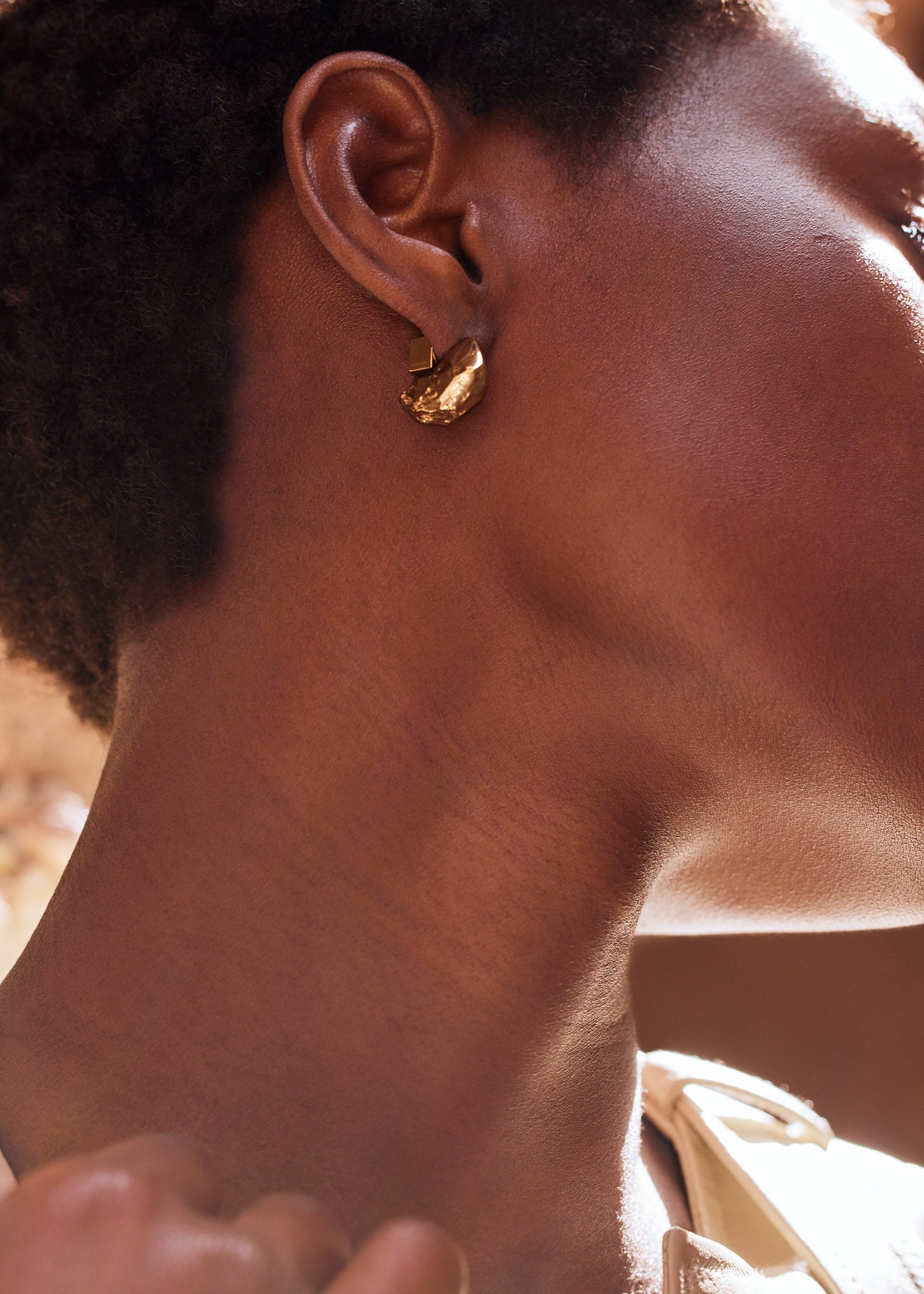 Stud Earrings - 24 carat gold gilded