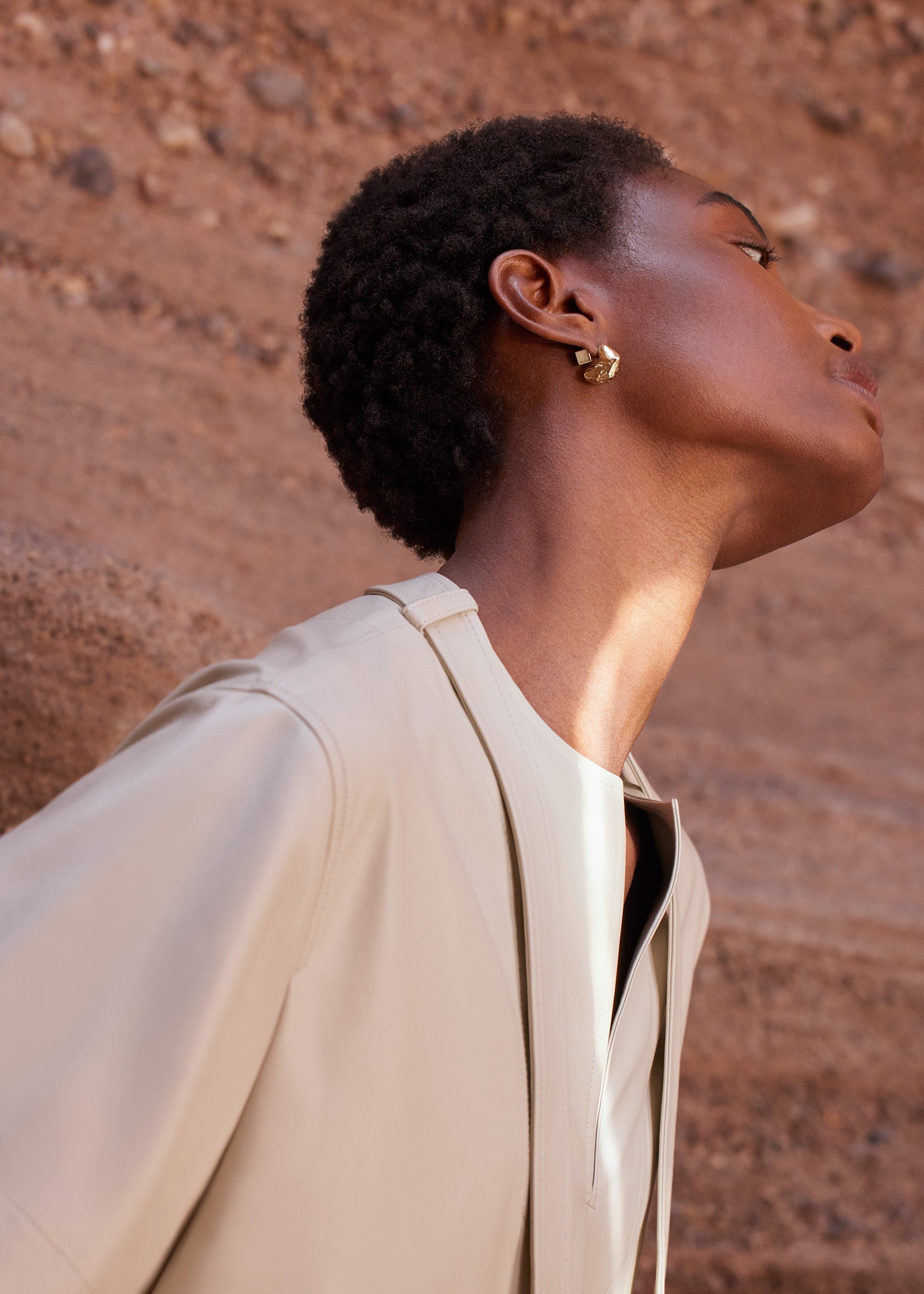 Stud Earrings - 24 carat gold gilded