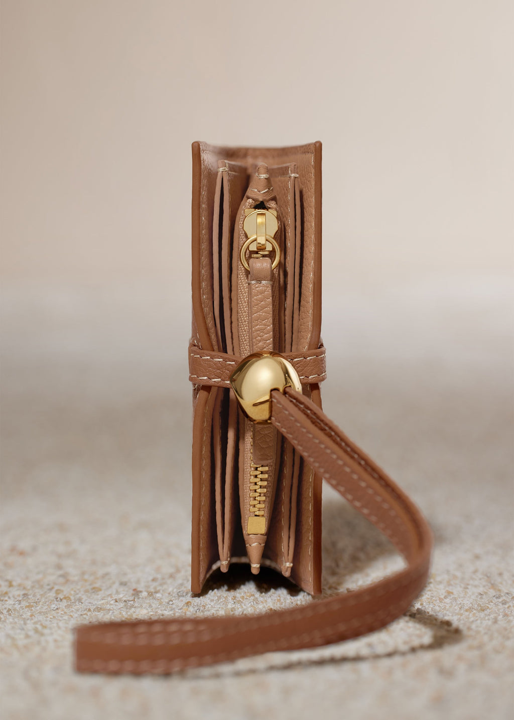 Card Holder - Textured Duo Camel