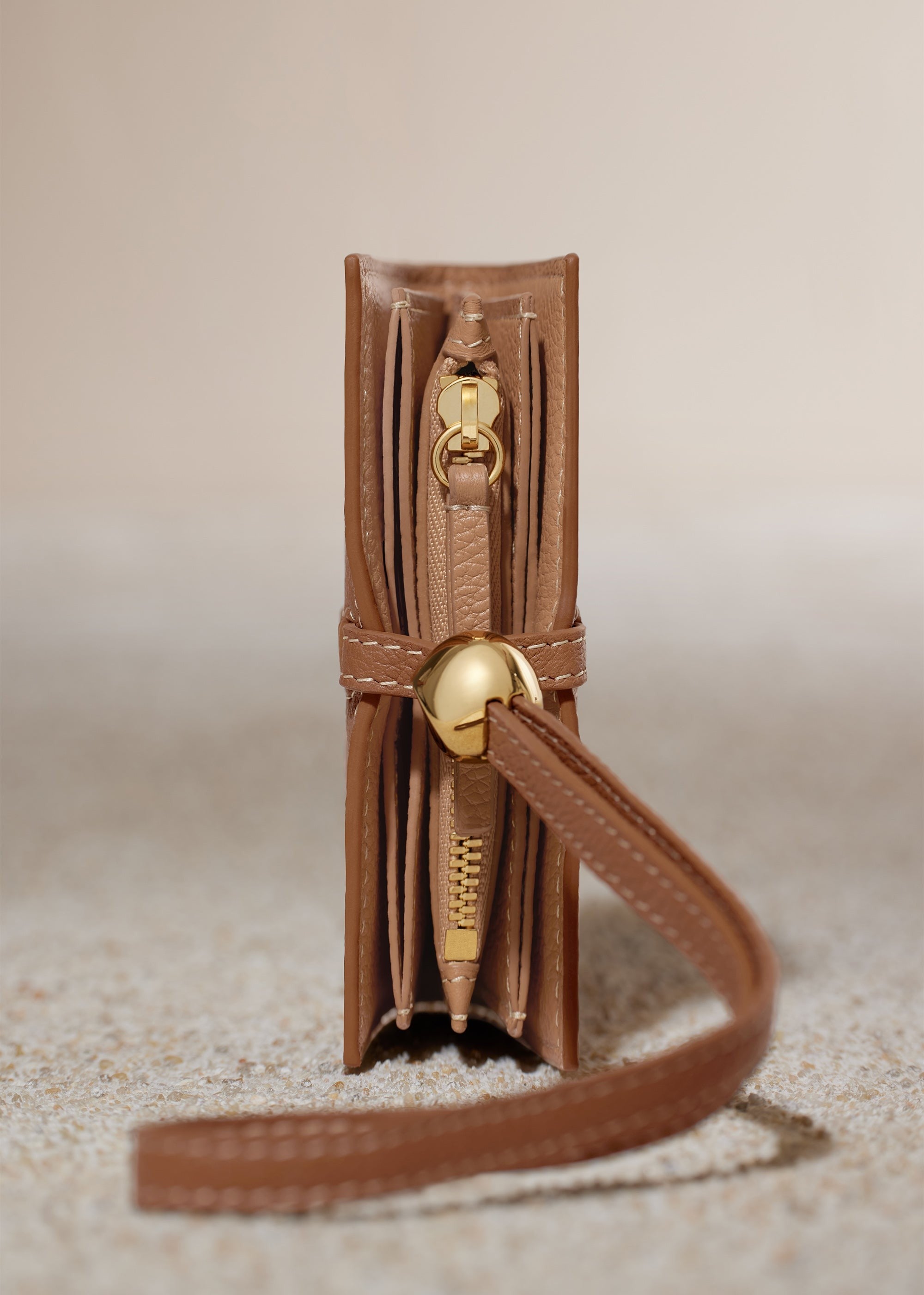 Card Holder - Textured Duo Camel