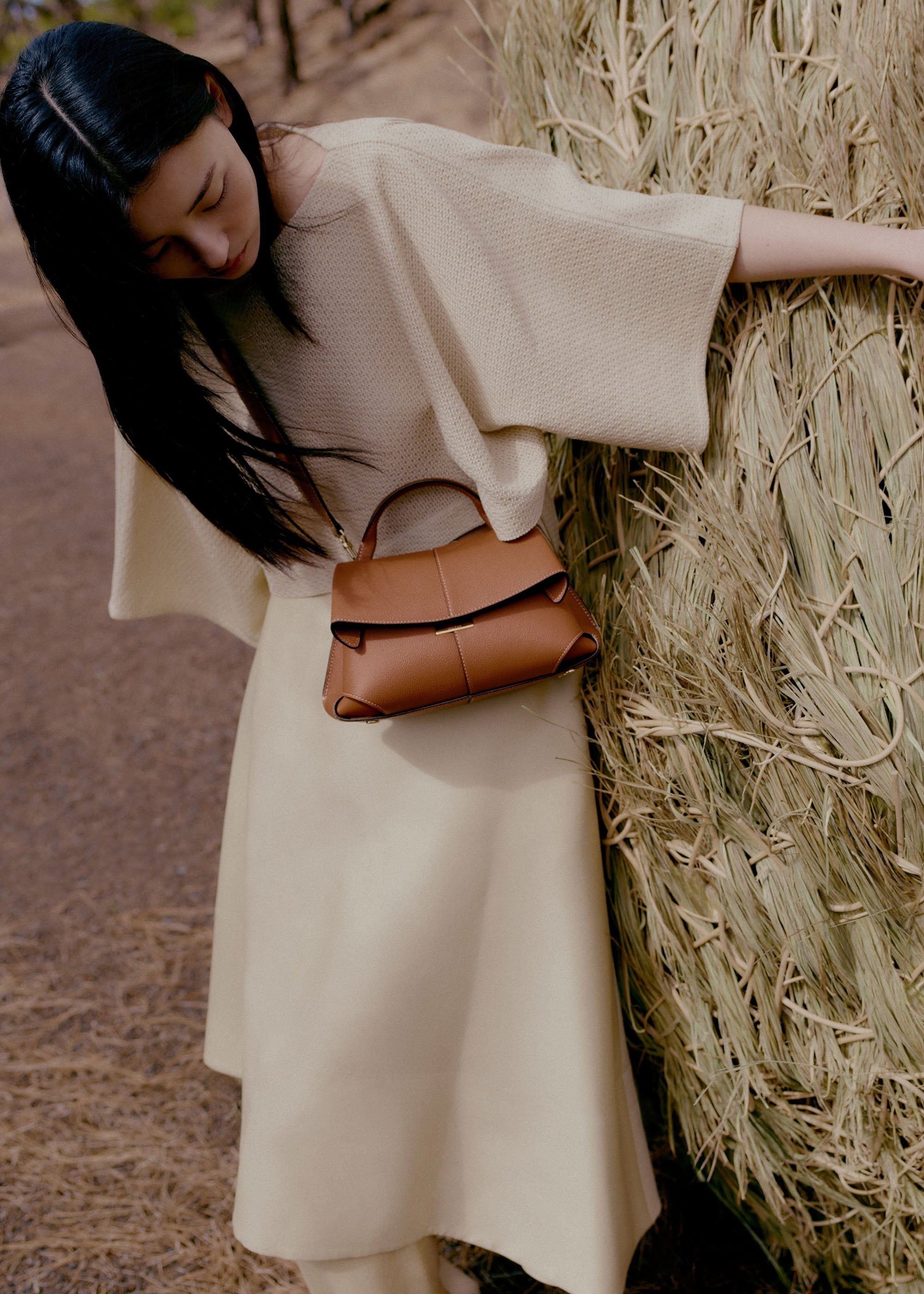 Mini Handbag - Textured Camel