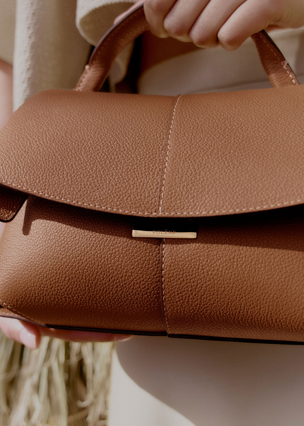 Mini Handbag - Textured Camel