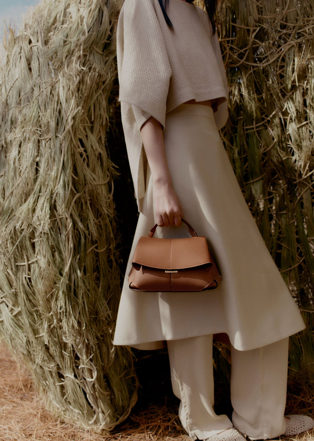 Mini Handbag - Textured Camel