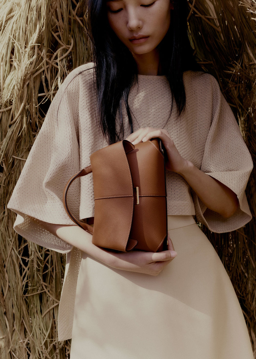 Mini Handbag - Textured Camel