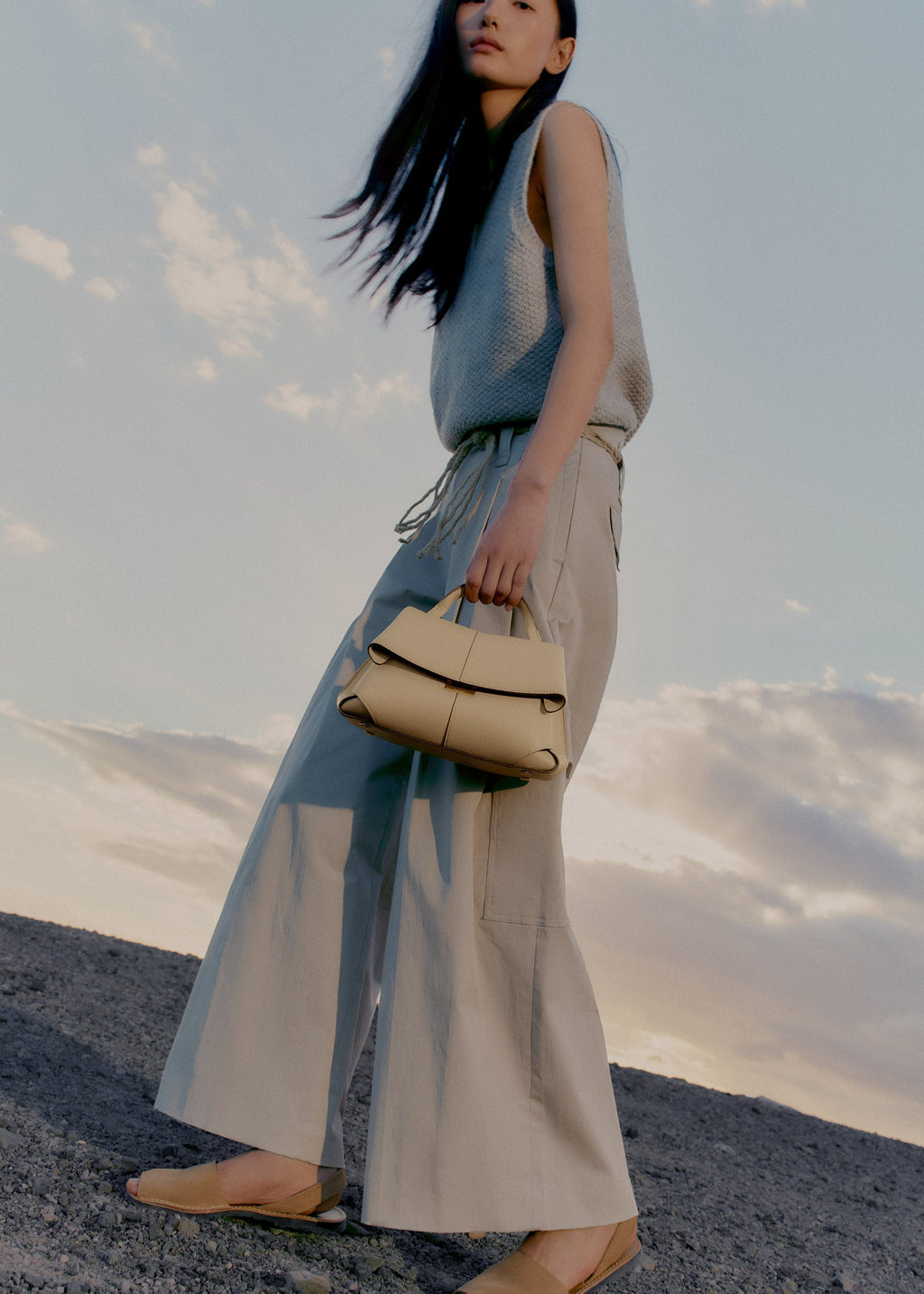 Mini Handbag - Textured Sand