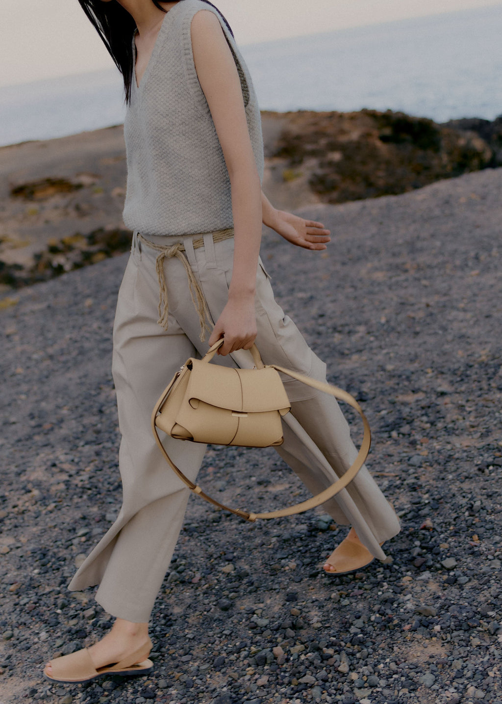 Mini Handbag - Textured Sand