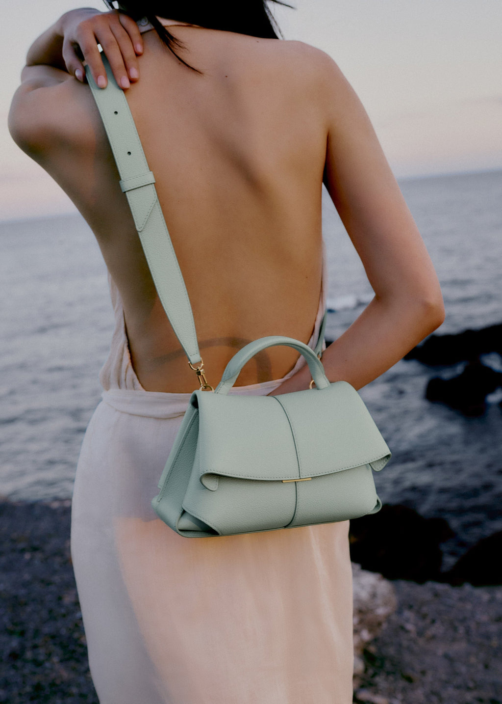 Mini Handbag - Textured Sea Foam