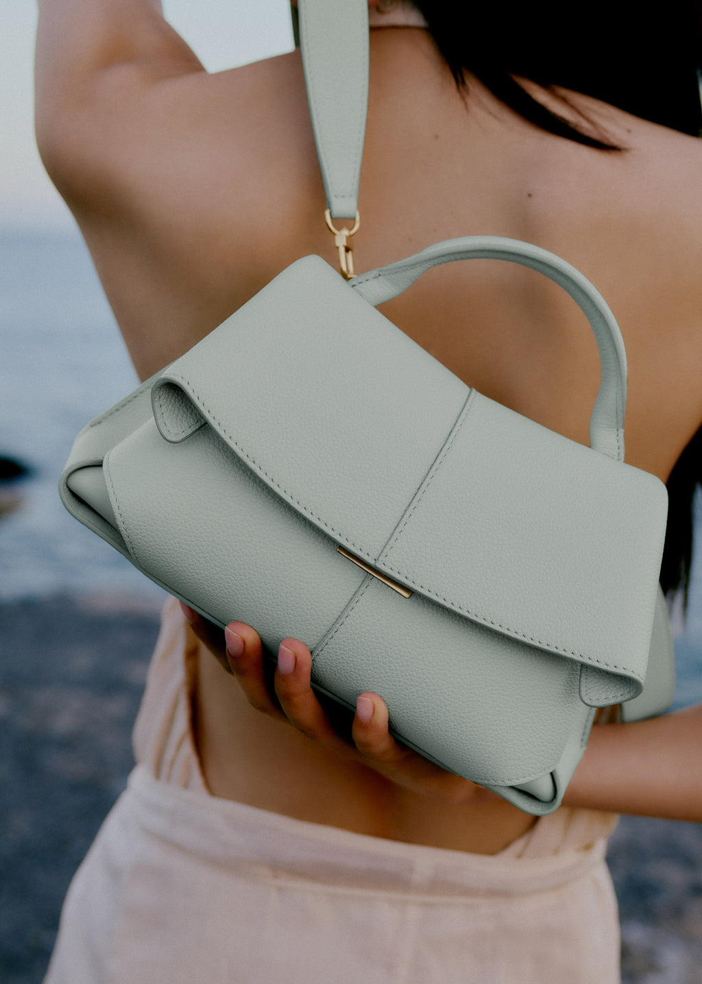 Mini Handbag - Textured Sea Foam