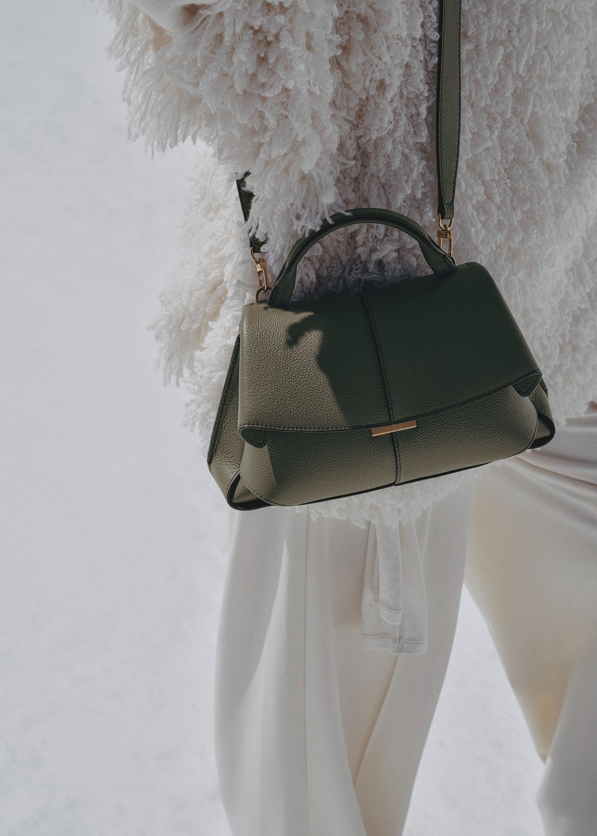 Mini Handbag - Textured Smoky Green