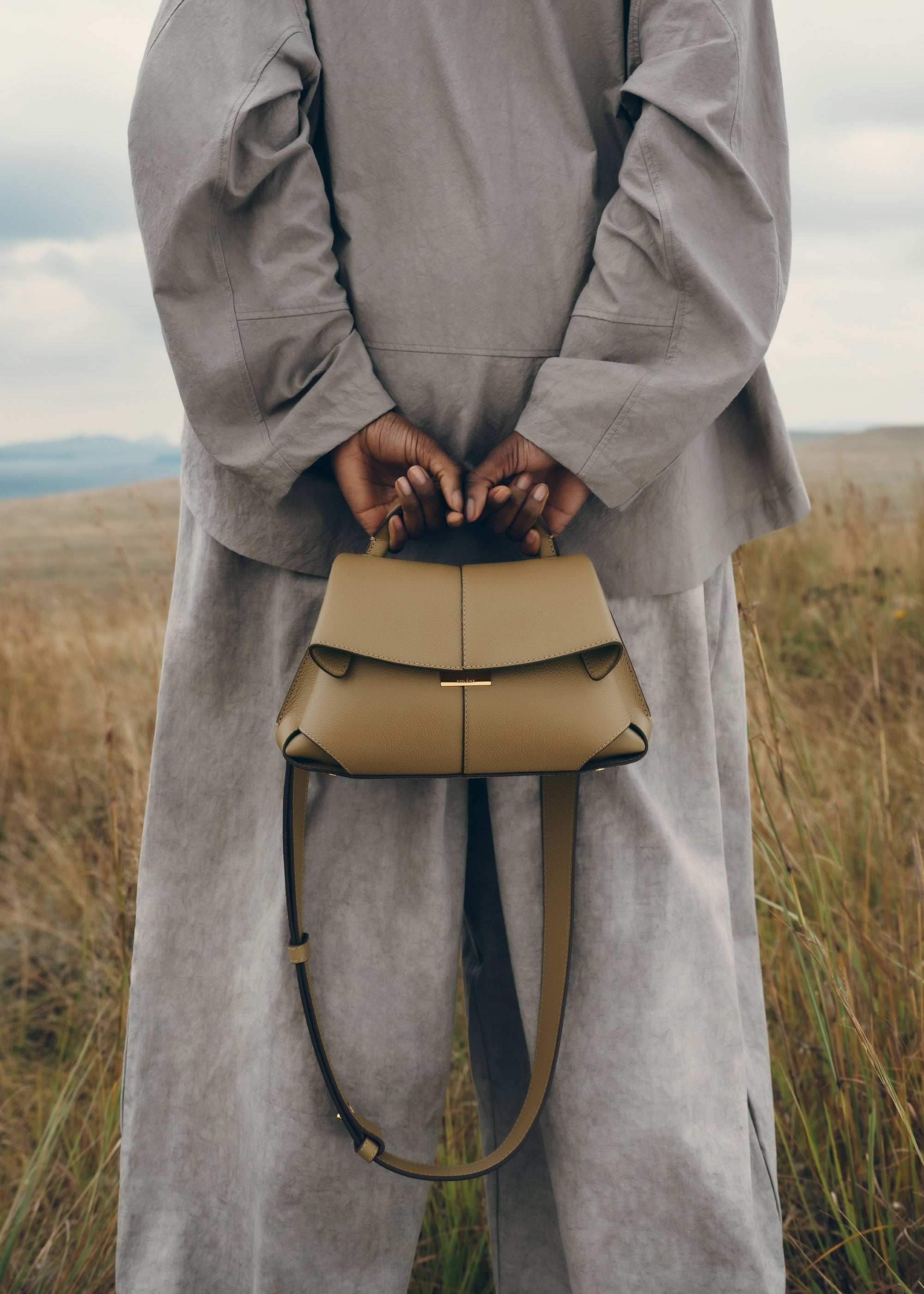 Mini Handbag - Textured Smoky Olive