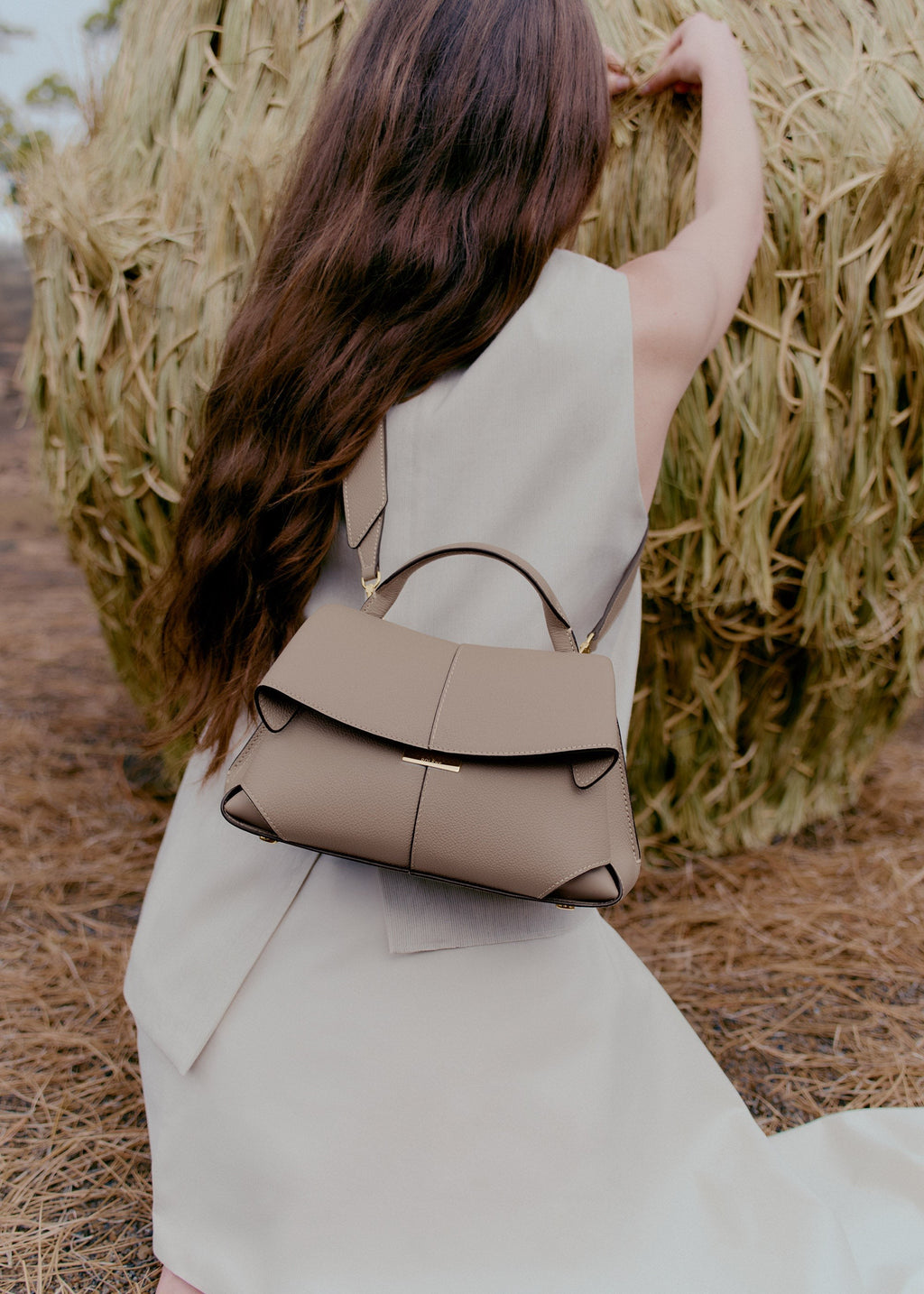 Mini Handbag - Textured Taupe