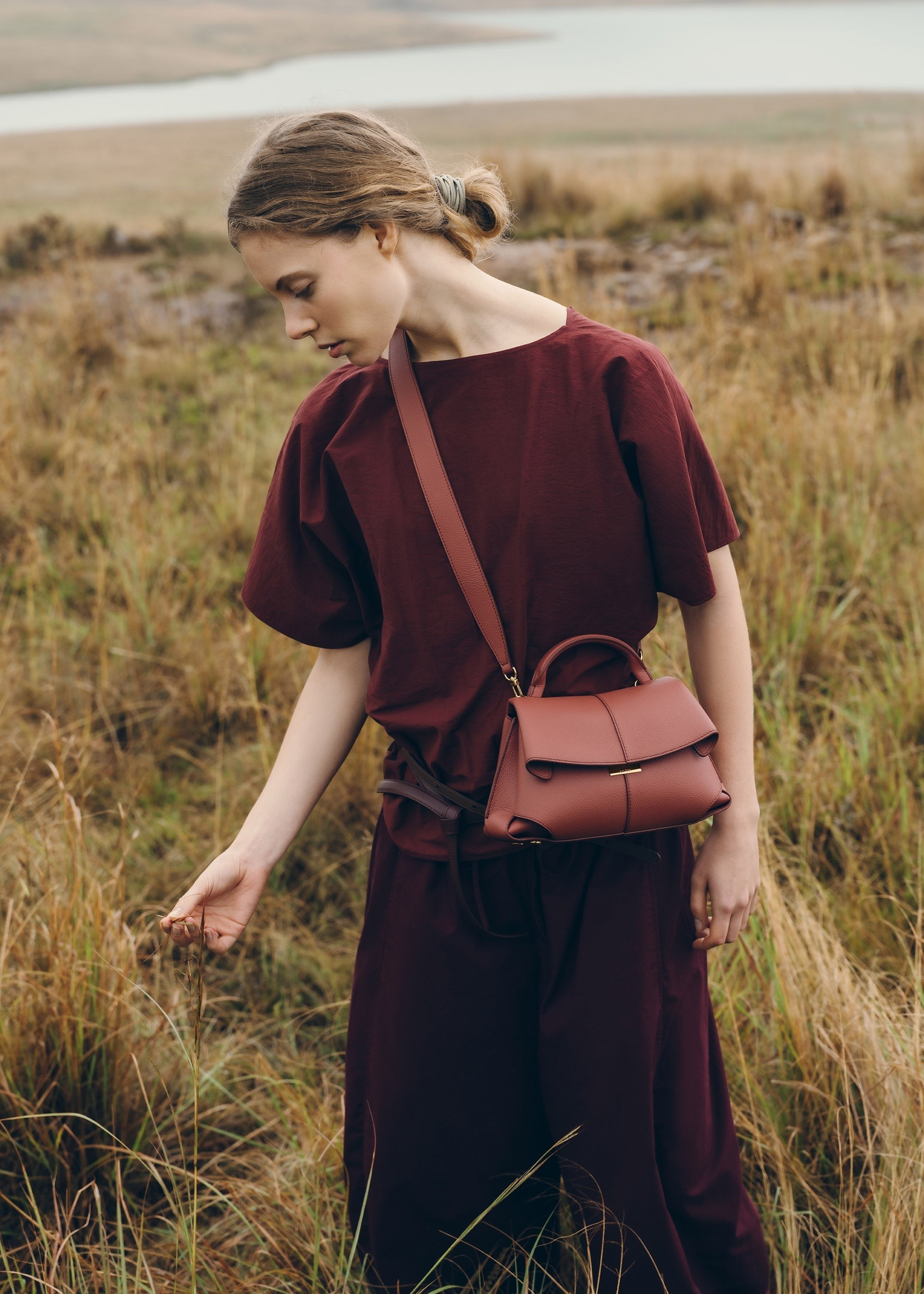 Mini Handbag - Textured Terracotta