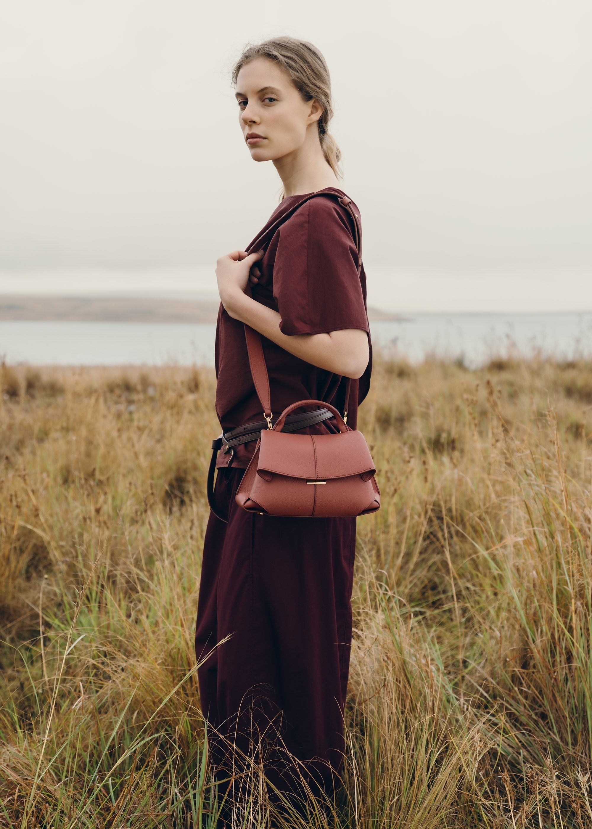 Mini Handbag - Textured Terracotta