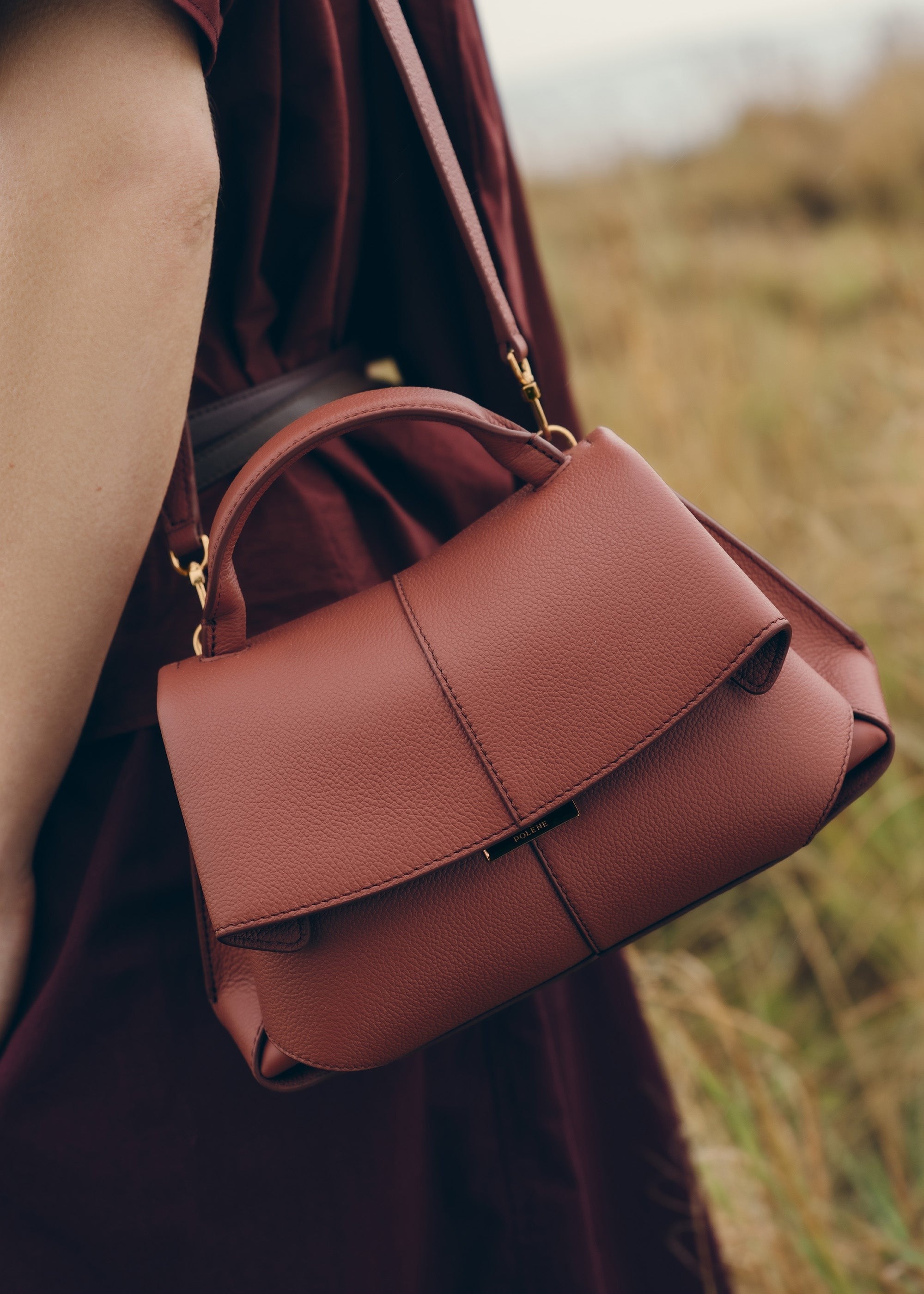Mini Handbag - Textured Terracotta