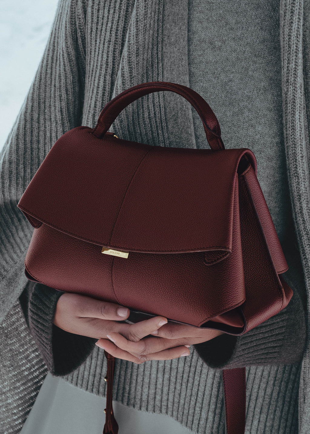 Handbag - Textured Black Cherry