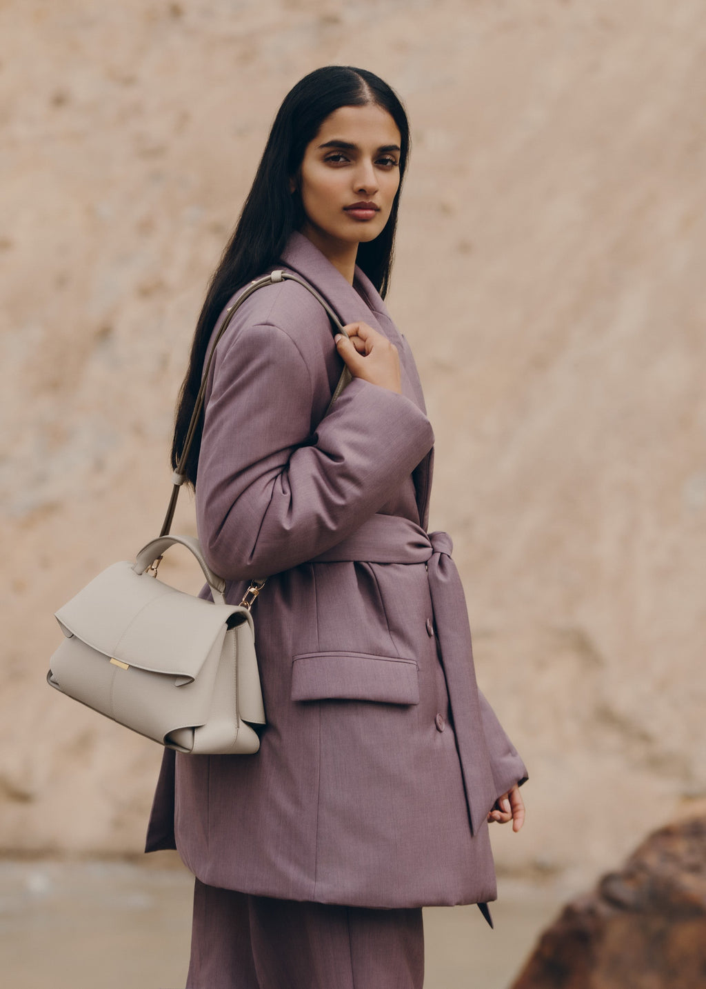 Handbag - Textured Chalk