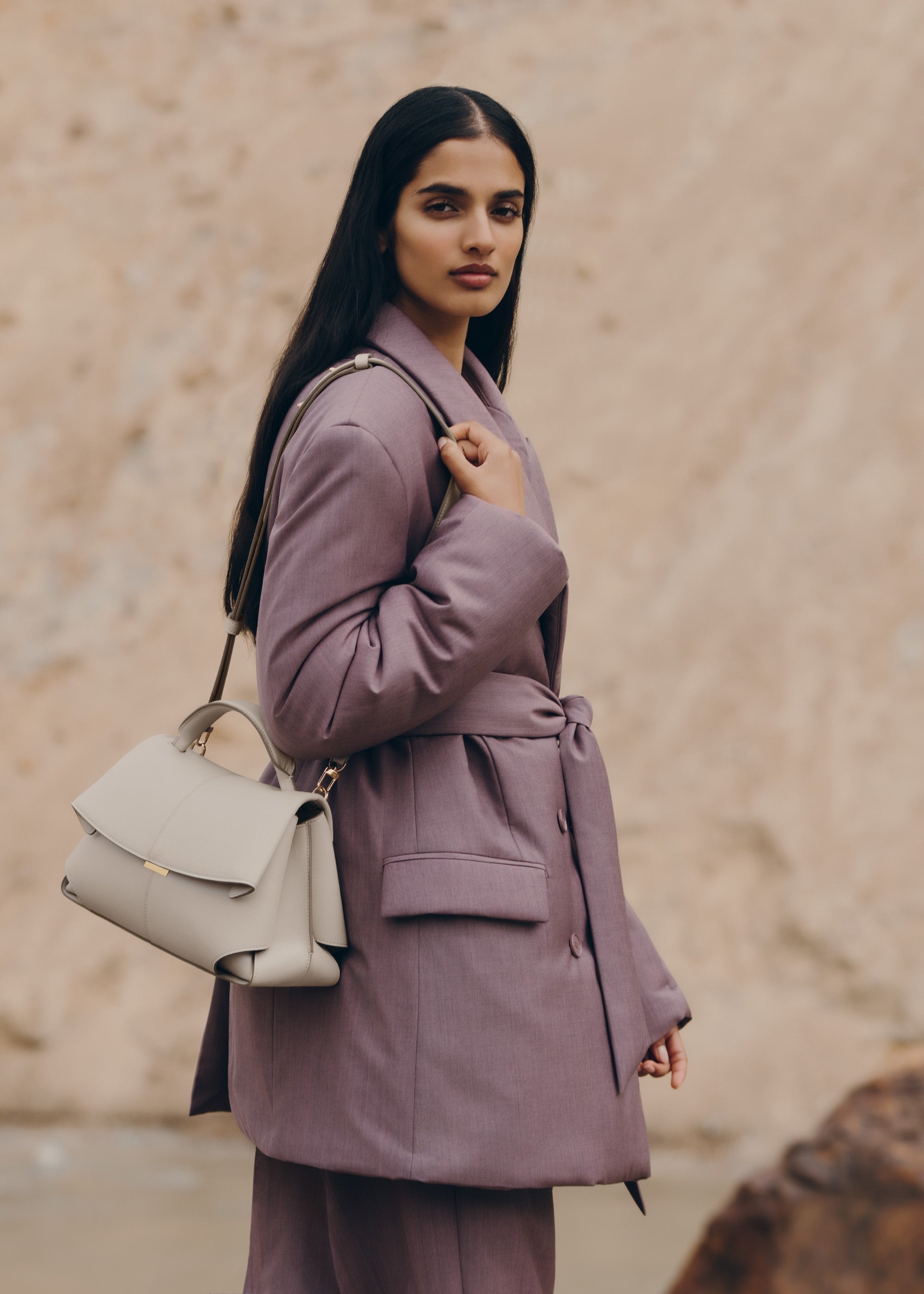 Handbag - Textured Chalk