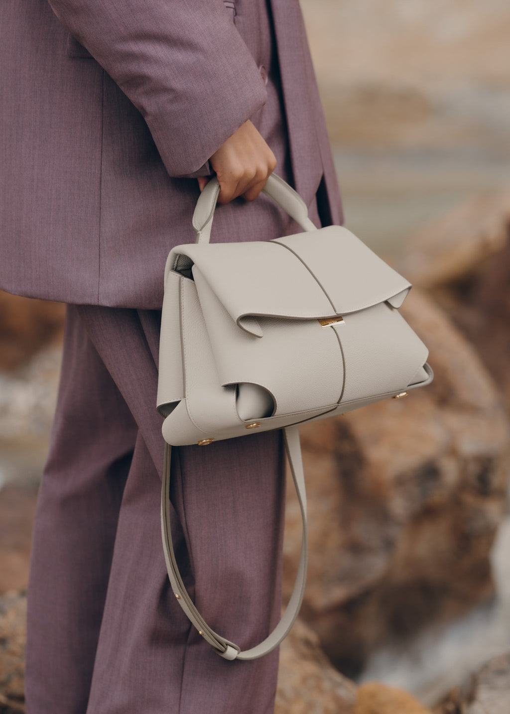 Handbag - Textured Chalk