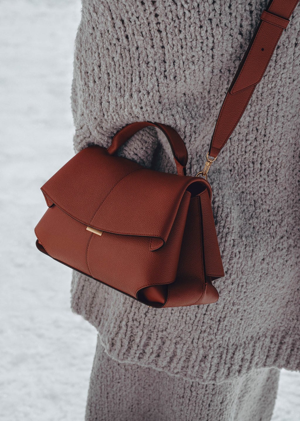 Handbag - Textured Red Clay
