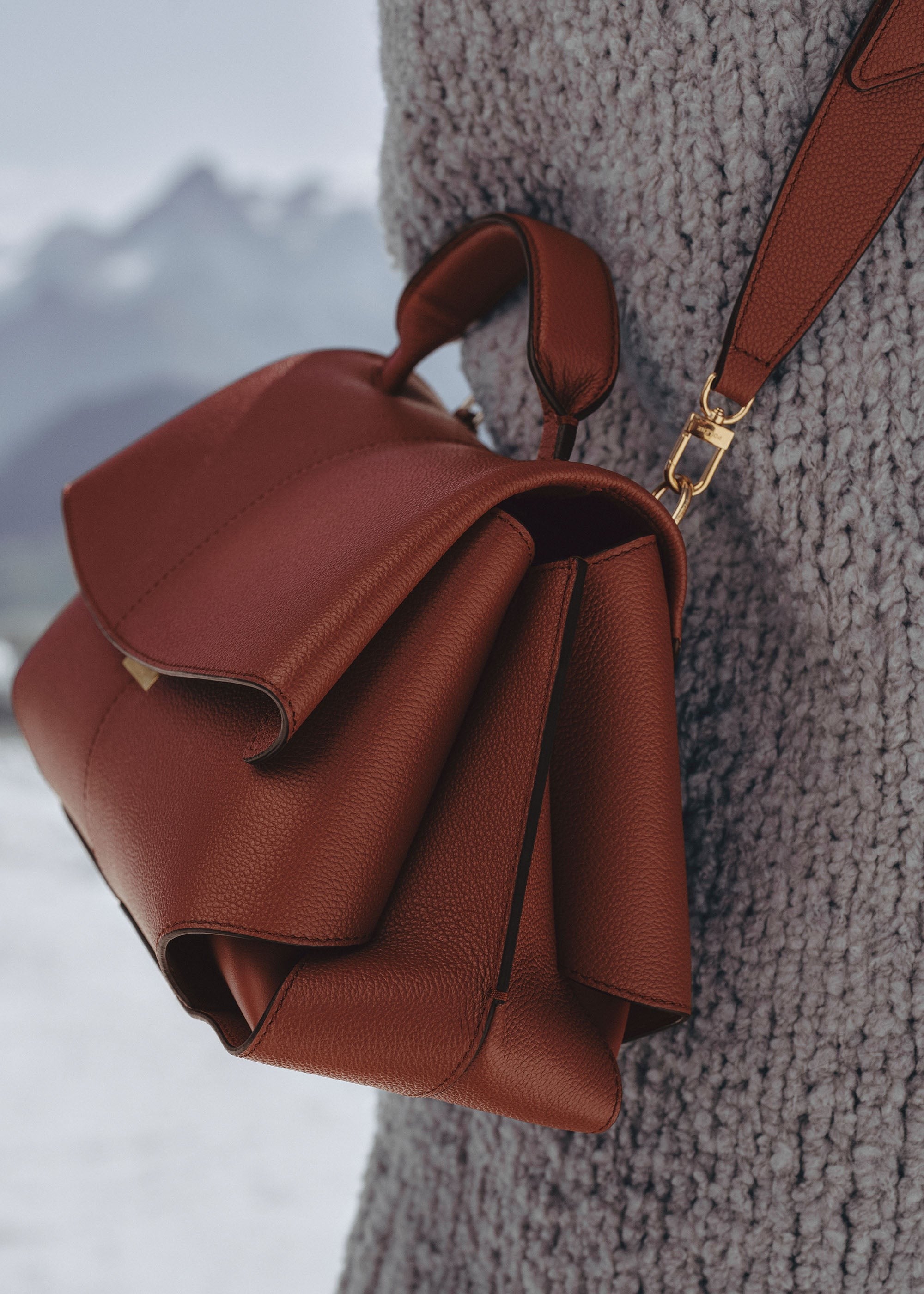 Handbag - Textured Red Clay