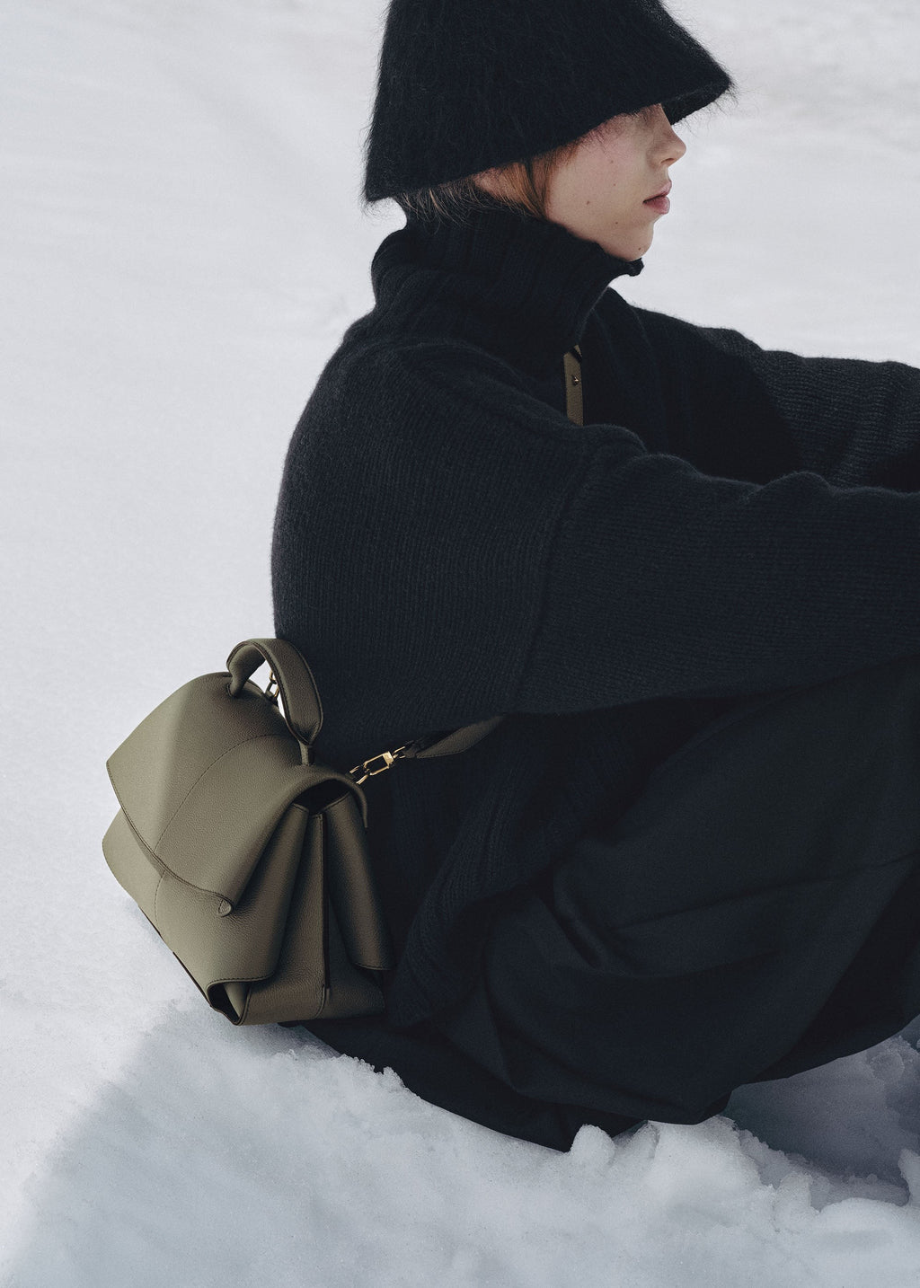 Handbag - Textured Smoky Green